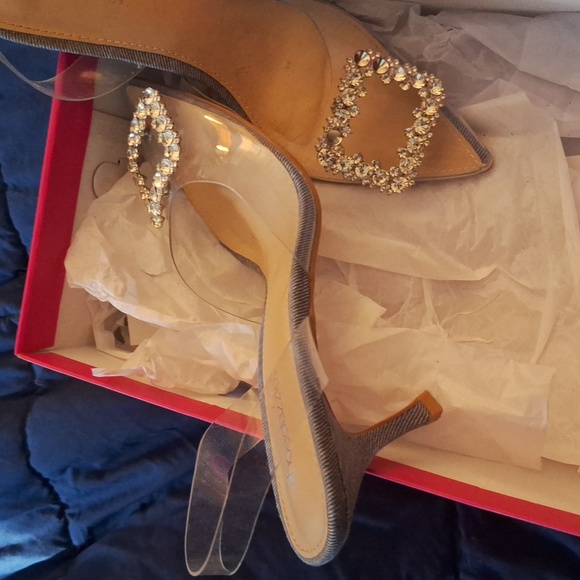 Shoedazzle Sael clear kitten heel pumps - Picture 2 of 6
